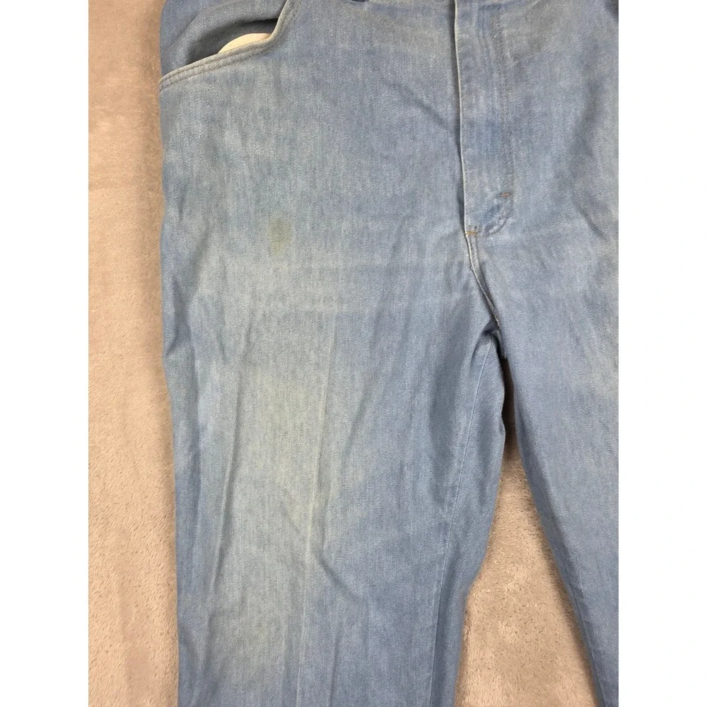 Vintage Wrangler Jeans Mens 40x30 Fit 38x27 Blue USA Made Denim Pants 70s *Read